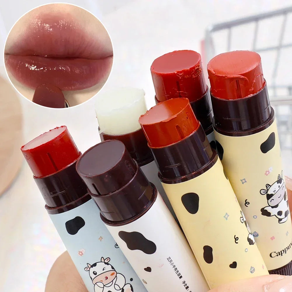 Black Tea Jelly Tinted Lip Balm Moisturizing Colored Lip Tinted Hydrating Waterproof Lipstick Gloss Base Lip Care Primer Makeup