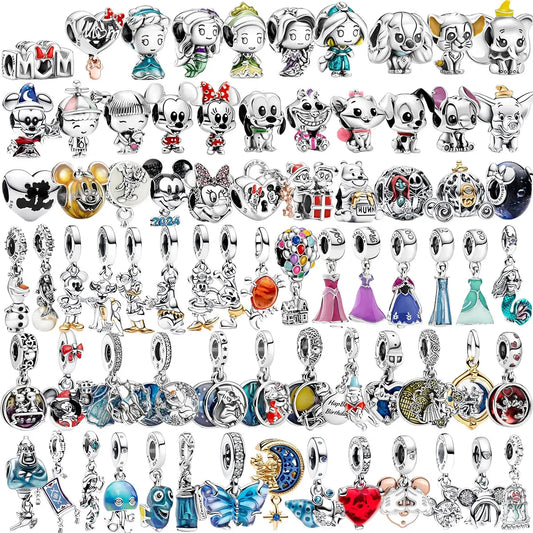 New 925 Sterling Silver Disney Princess Original model production Charm FIT Pandora Bracelet DIY Ladies Jewelry  Christmas Gift