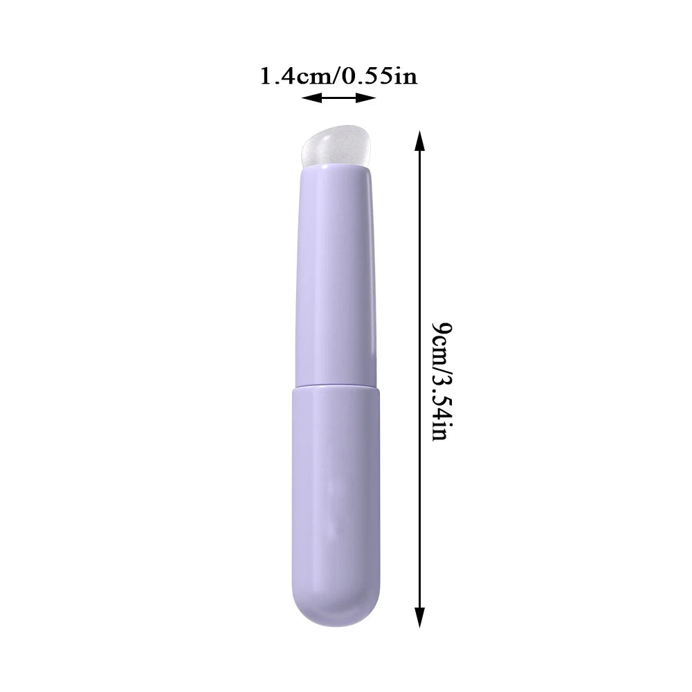 Upgrade Silicone Lip Brush With Cover Angled Concealer Brush Like Fingertips Q Soft Lipstick Makeup Brushes Round Head No Broken