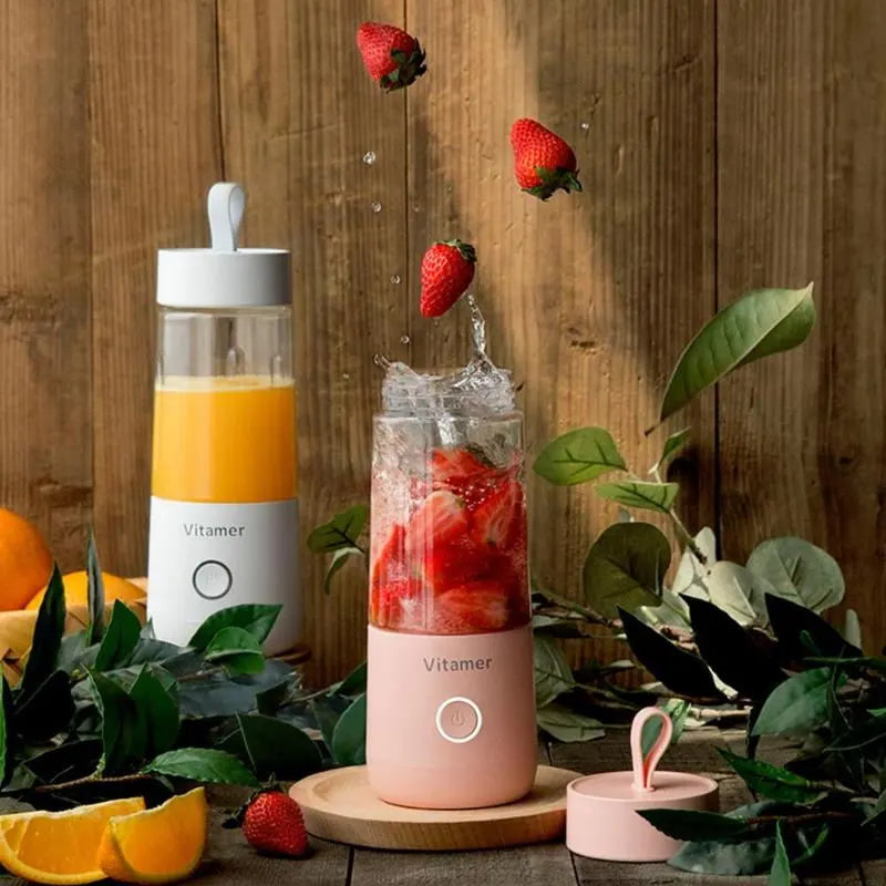 350ml Portable Blender Juicer Electric USB Rechargeable Mixer Smoothie Slushy Cup Fresh Juice Blender Bottle USB Charging Kitch