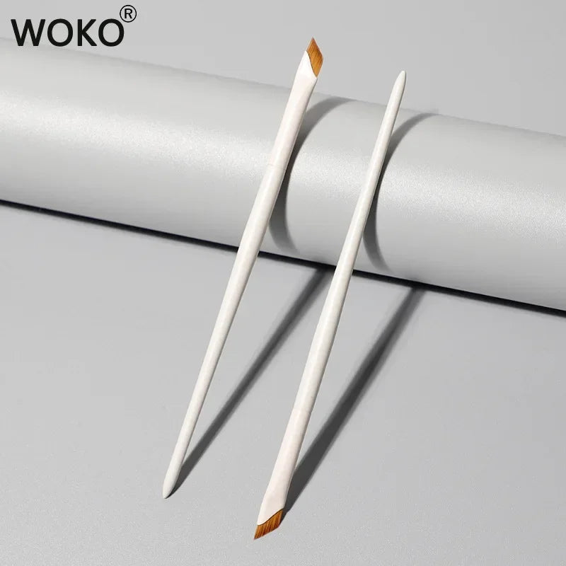 Upgrade Blade Eyeliner Brush Ultra Thin Fine Angle Flat Eyebrow Brush Under The Eye Makeup Brushes Precise Detail Brush white