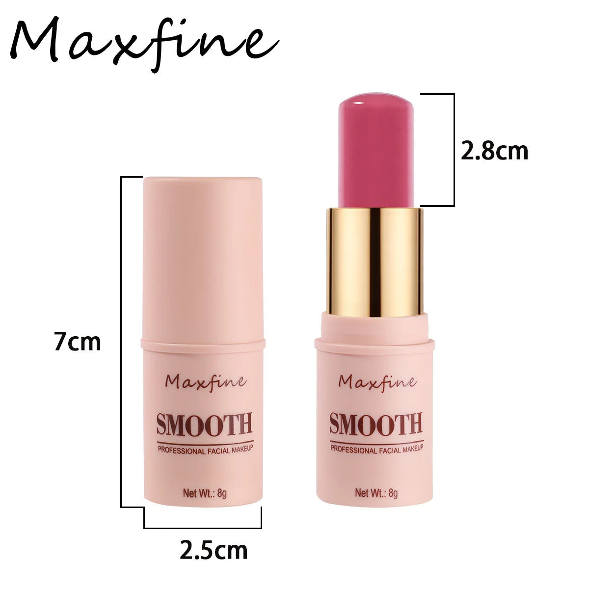 3 In 1 Three Dimensional Blusher Stick Long Lasting Waterproof   Matte Blush Eyeshadow Lip Universal