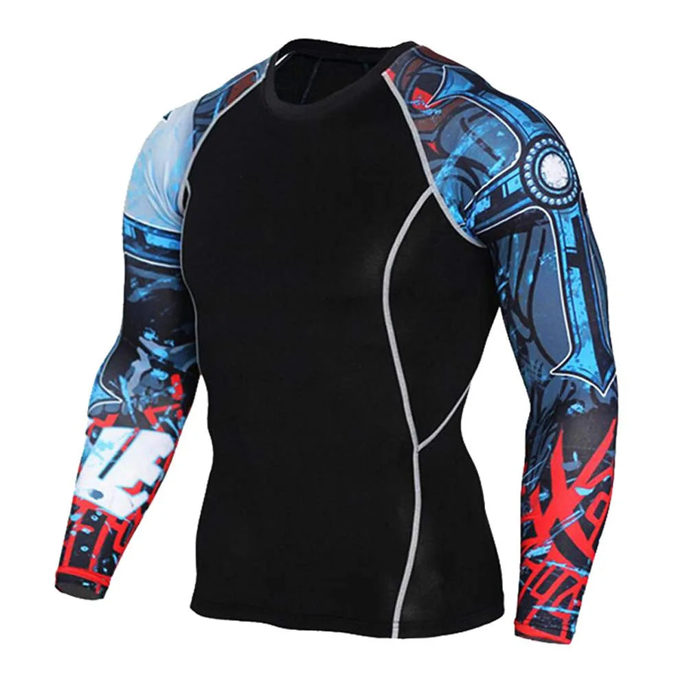 Men's Compression Sportswear Suits Gym Tights Training Clothes Workout Jogging Sports Set Running Rashguard Tracksuit For Men