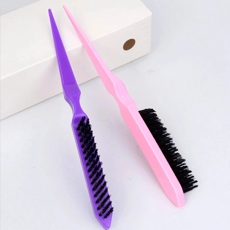 1 Pcs Professional Hair Brushes Comb Teasing Back Combing Hair Brush Slim Line Styling Tools 4 Colors Wholesale