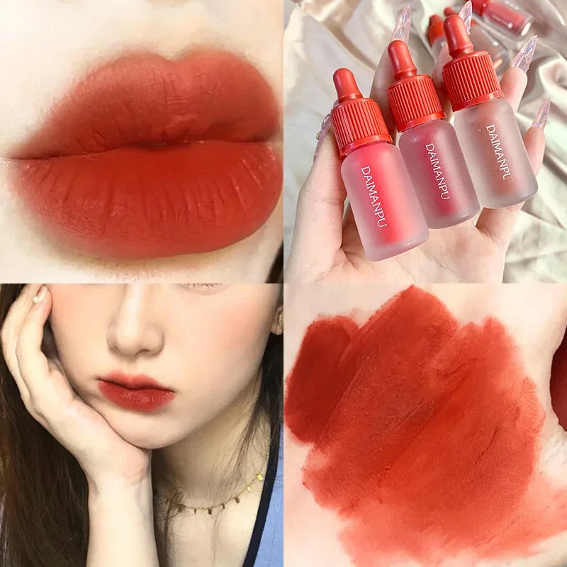 6 Colors Ink Velvet Matte Dyeing Lip Gloss Waterproof Matte Liquid Lip Non-Stick Cup Lipstick Long Lasting Lip Tint Cosmetics